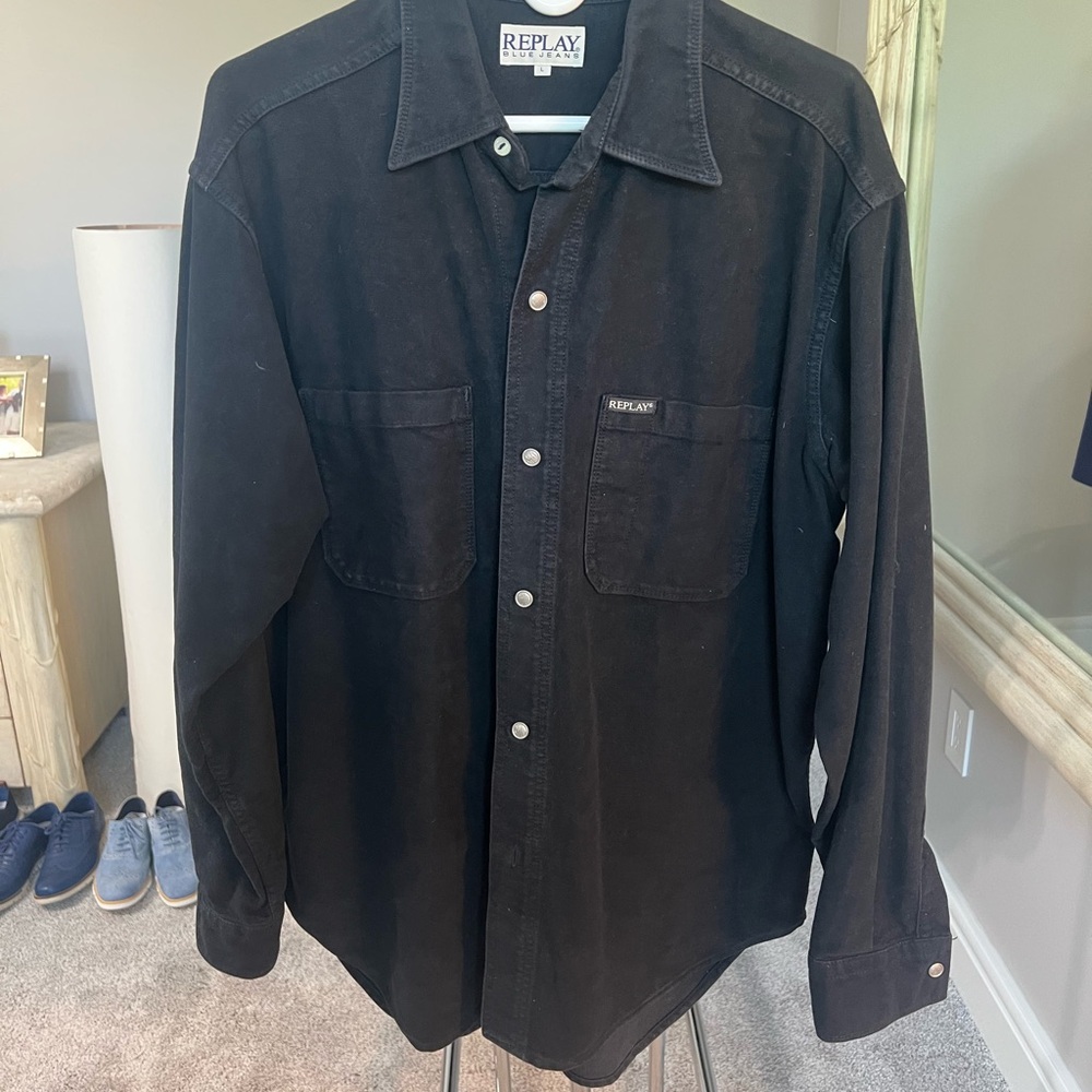 Replay Black Denim Shirt